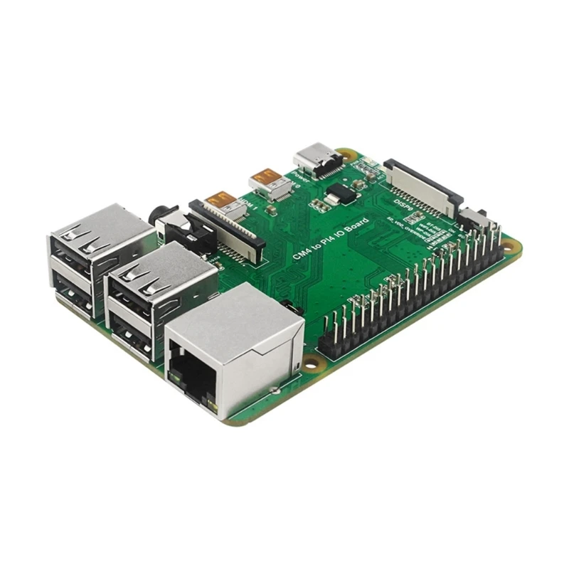 Плата расширения адаптера ForRaspberryPi CM4 на 4B с USB2.0 x 4 и GPIOAudio, охлаждающий вентилятор для наушников, чехол, Прямая