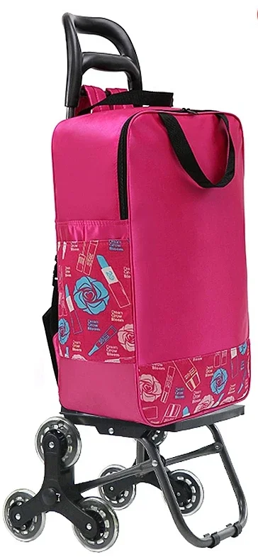 

Household Portable Foldable Shopping Grocery Shopping Cart Trailer Stair Climbing Hand Pulled Cart Luggage Cart Trolley