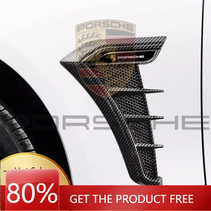 

Porsche Car Sticker For Porsche 911 718 Taycan Panamera Cayenne Macan Cayman Car Fender Side Vent Air Flow Intake Hole Grille St
