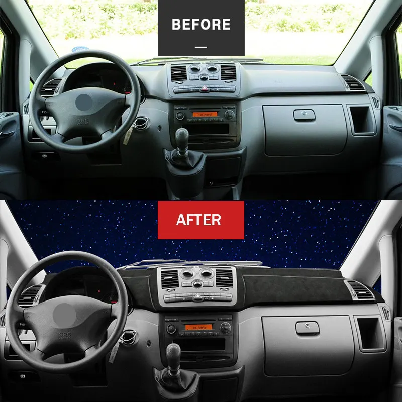 

Custom in Alcantara Car Dashboard Cover for Mercedes-Benz Vito Viano 2010-2015 Mat Shade Cushion Pad Carpet Interior Accessories