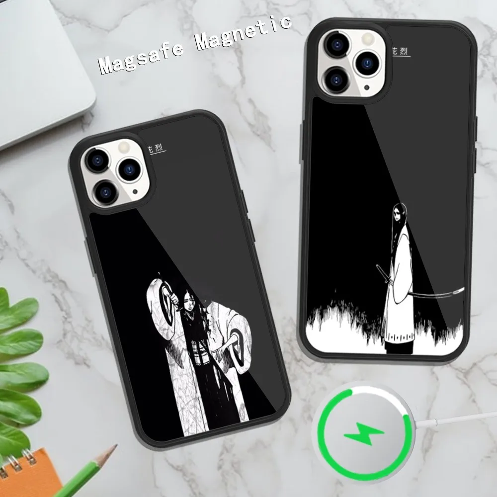 Unohana Retsu Bleach Phone Case For iPhone Magsafe Magnetic 15 14 13 12 11 Plus Pro Max Wireless Charging