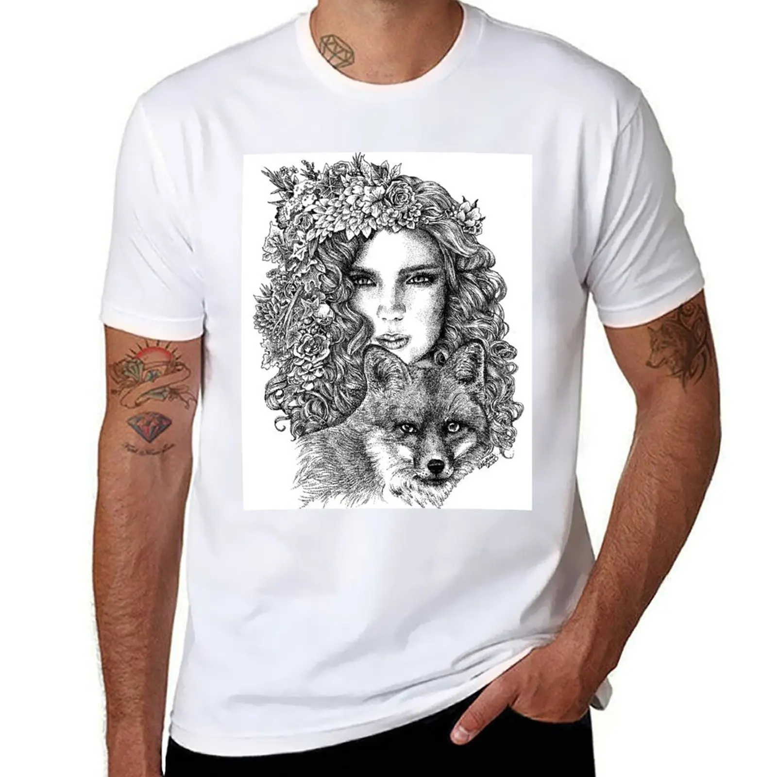 

Футболка Goddess of Mabon, мужские футболки, белые футболки для мужчин, облегающая футболка