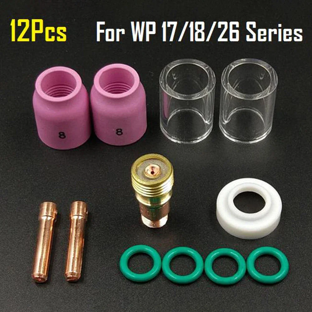 

Gas Lens TIG Welding Torch Accessories Nozzle Cup 12.5mm 1/2 Inch Replacement #10 Cups 10N24S Collets Practical