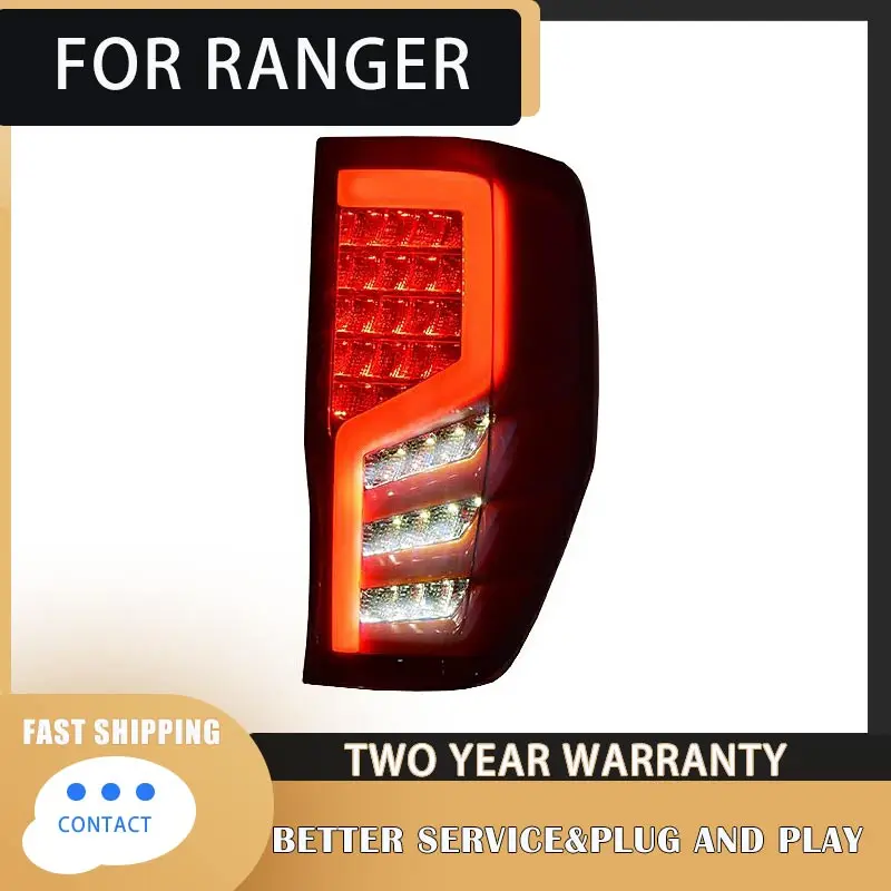 

Стайка автомобиля для Ford Ranger светодиодный задний фонарь T6 T7 T8 2012-2019 светодиодный задний фонарь динамический указатель поворота стоп-сигнал