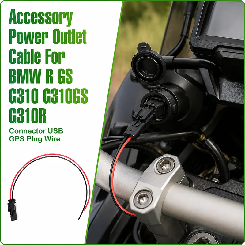 Accessory Power Outlet Cable For BMW R GS G310 G310GS G310R Connector USB GPS Plug Wire