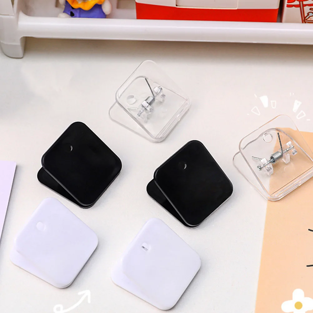 

12 Pcs Square Folder Office Supplies Paper Clips for Binder Kids and Clamps Rings Document