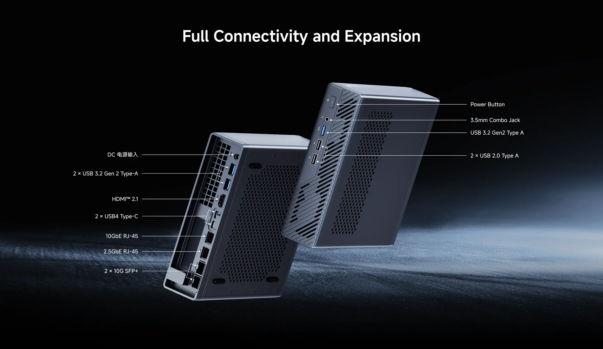MINISFORUM MS-03 AI Workstation Intel Ultra 9 385H 7 356H 2x10G SFP 10G/2.5G 2xLAN 3xNVMe Windows 11 Gaming Mini PC NAS Homelab