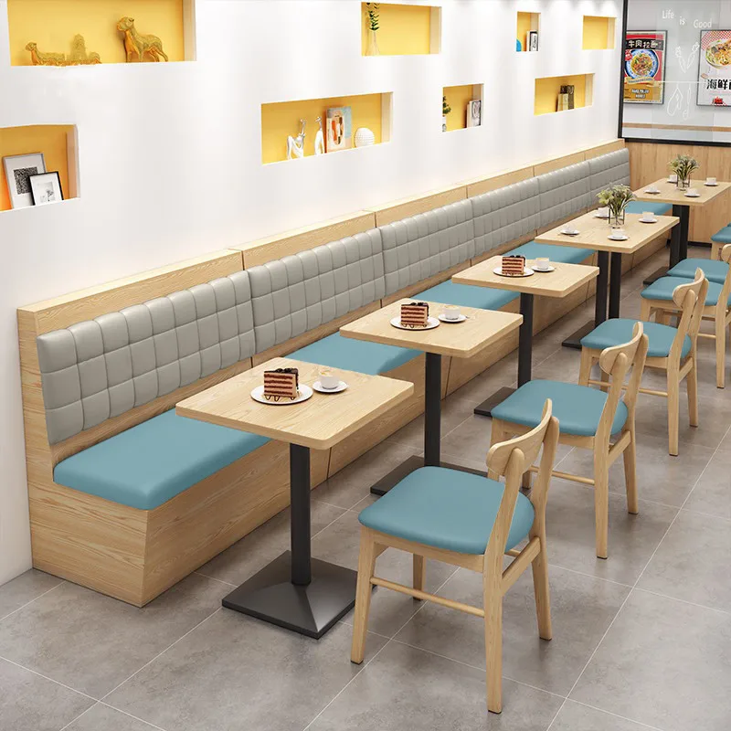 Hochwertiges, maßgeschneidertes Möbelset für gewerbliche Projekte, modernes Restaurantmöbel-Set aus Tisch und Stühlen aus Holz