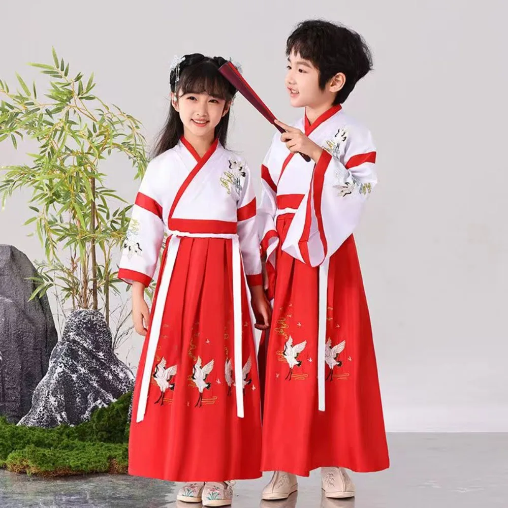 Unisex Hanfu Cosplay Halloween Children's Ancient Students Recite Boys Costumes Chinese Traditional Clothes for Kids