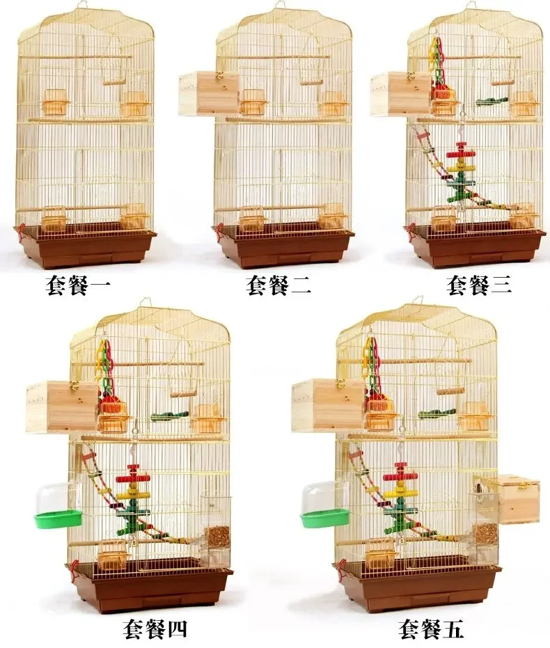 Parrot Bird Cage Large Size Xuanfeng Tiger Skin Starling Cage Large Golden Peony Myna Breeding