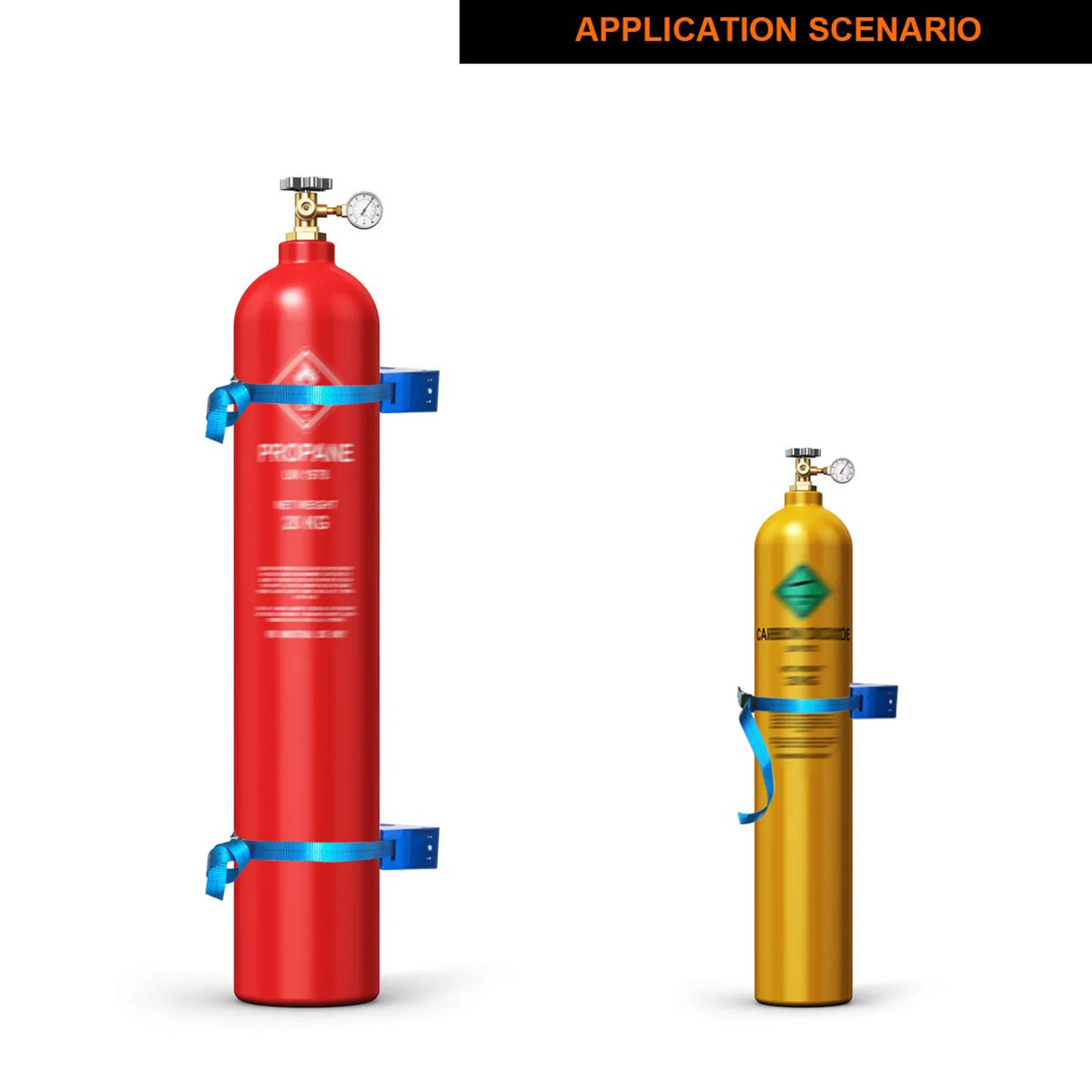 حامل حائط لخزان الغاز لأسطوانة الهيدروجين والأكسجين جهاز أمان مضاد للإغراق #3