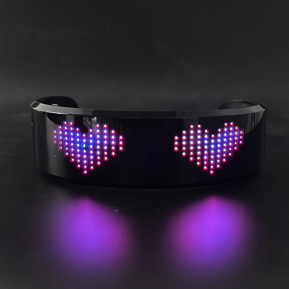 

Bluetooth LED Happy Birthday Gifts Electronic Luminous Glasses Futuristic Eyewear Prop For Party Bar Festival Performance