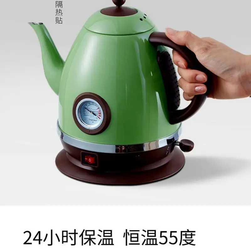110V Stainless Steel Electric Kettle Fast Boiling Insulated Thermostatic Tea Pot for Home USA