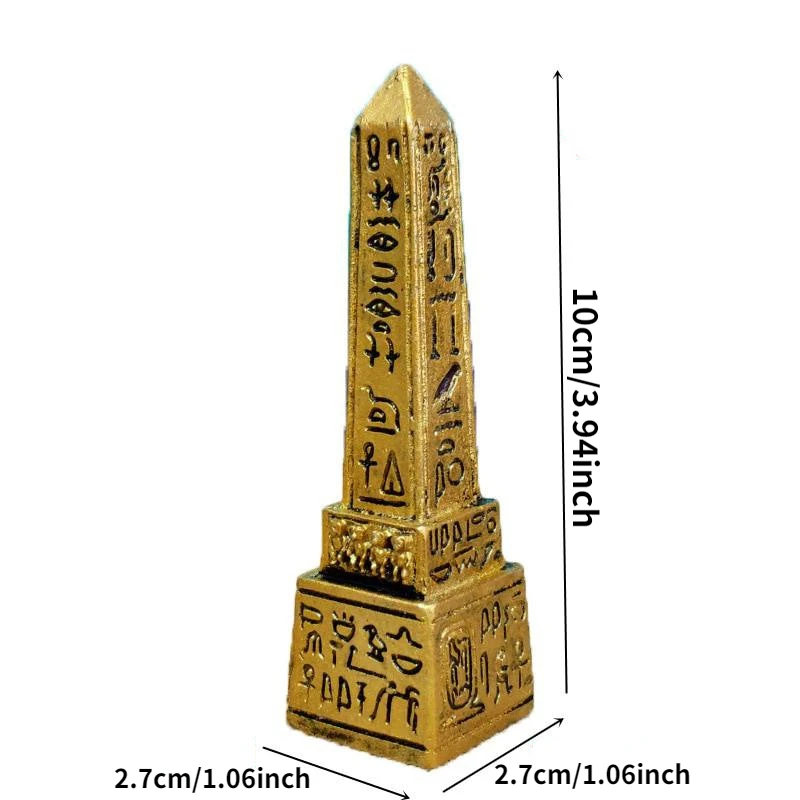 Mini Obelisk Statue Decorative Trinkets Egyptian Stone Tower Pendant Artifact Accessories Mini Decoration