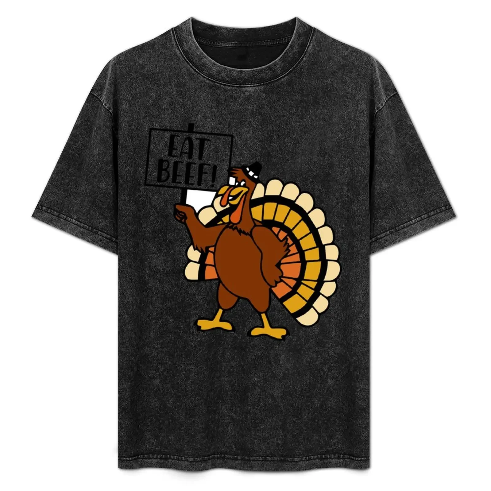 

Eat Beef Funny Thanksgiving Turkey,Thanksgiving Turkey Pattern T-Shirt oversized Louboutins cotton t shirt men