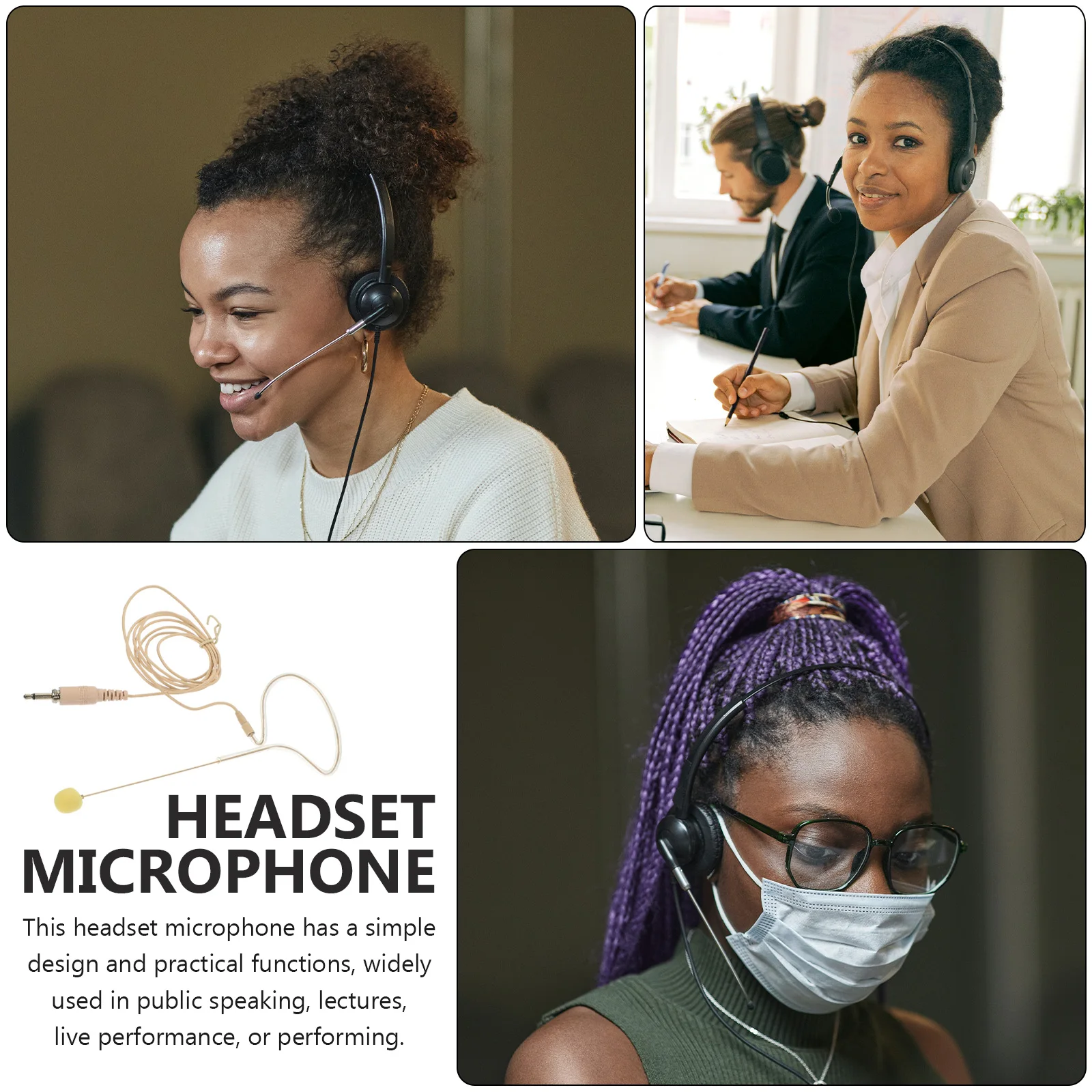 

Ear Microphone Headset Speaking Conference Wireless Voice Cordless Microphone For Singer Amplifier Cordless Teacher Stage