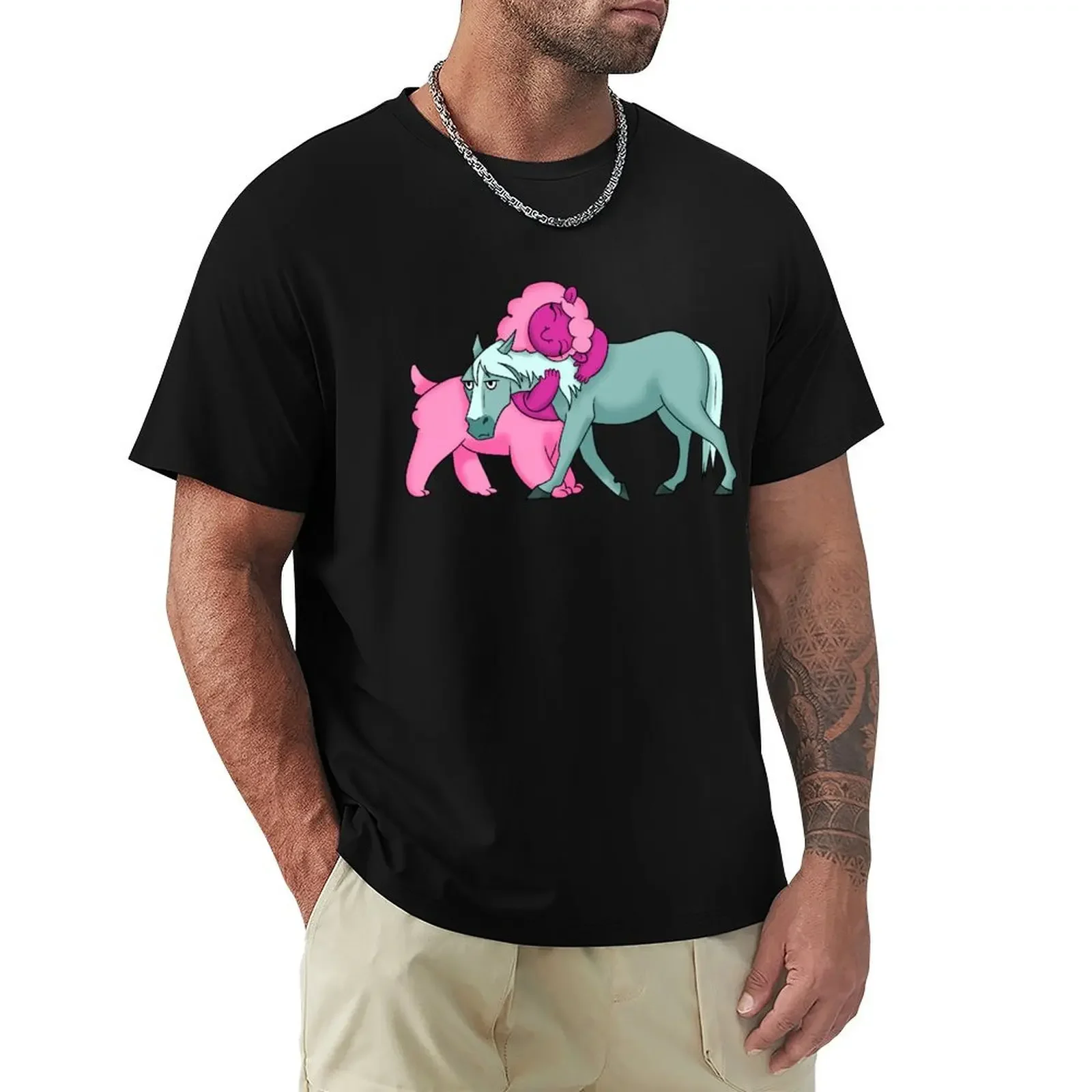 

Horse & Wammawink Bonding in Centaurworld T-Shirt blacks boys whites customs design your own plain mens t shirts casual stylish