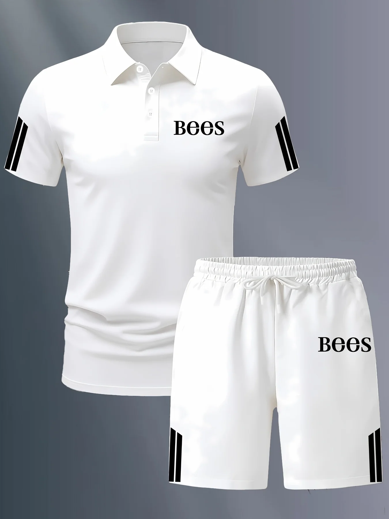

The Latest White Quick Drying Summer Men's Sports Suit for 2026, Casual and Fashionable, 3D Printed and Printed