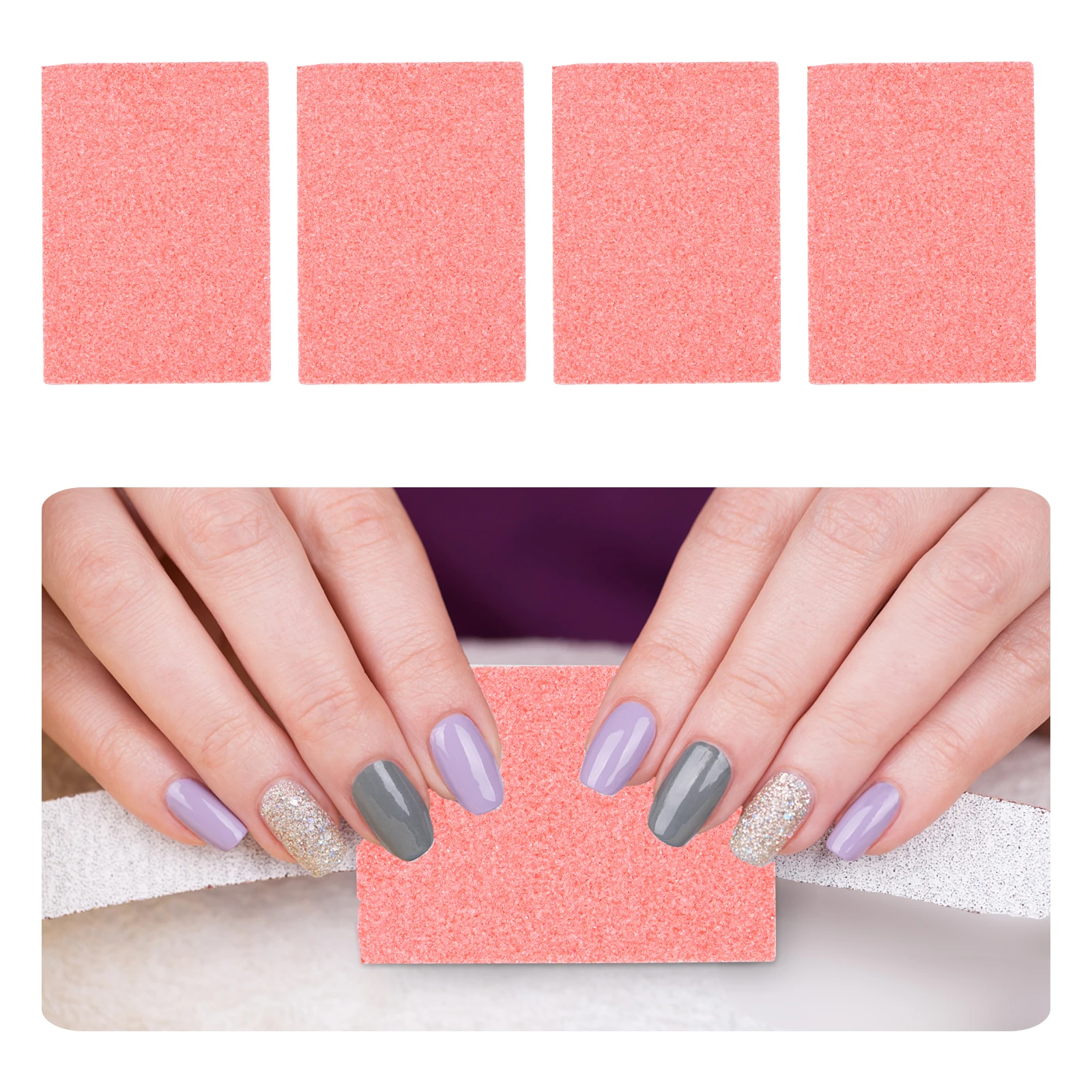 

40pcs Nail Files Sponge Tools EVA Caliper S Set Repair Polish Squares Manicure Kit Nail Art Accessories