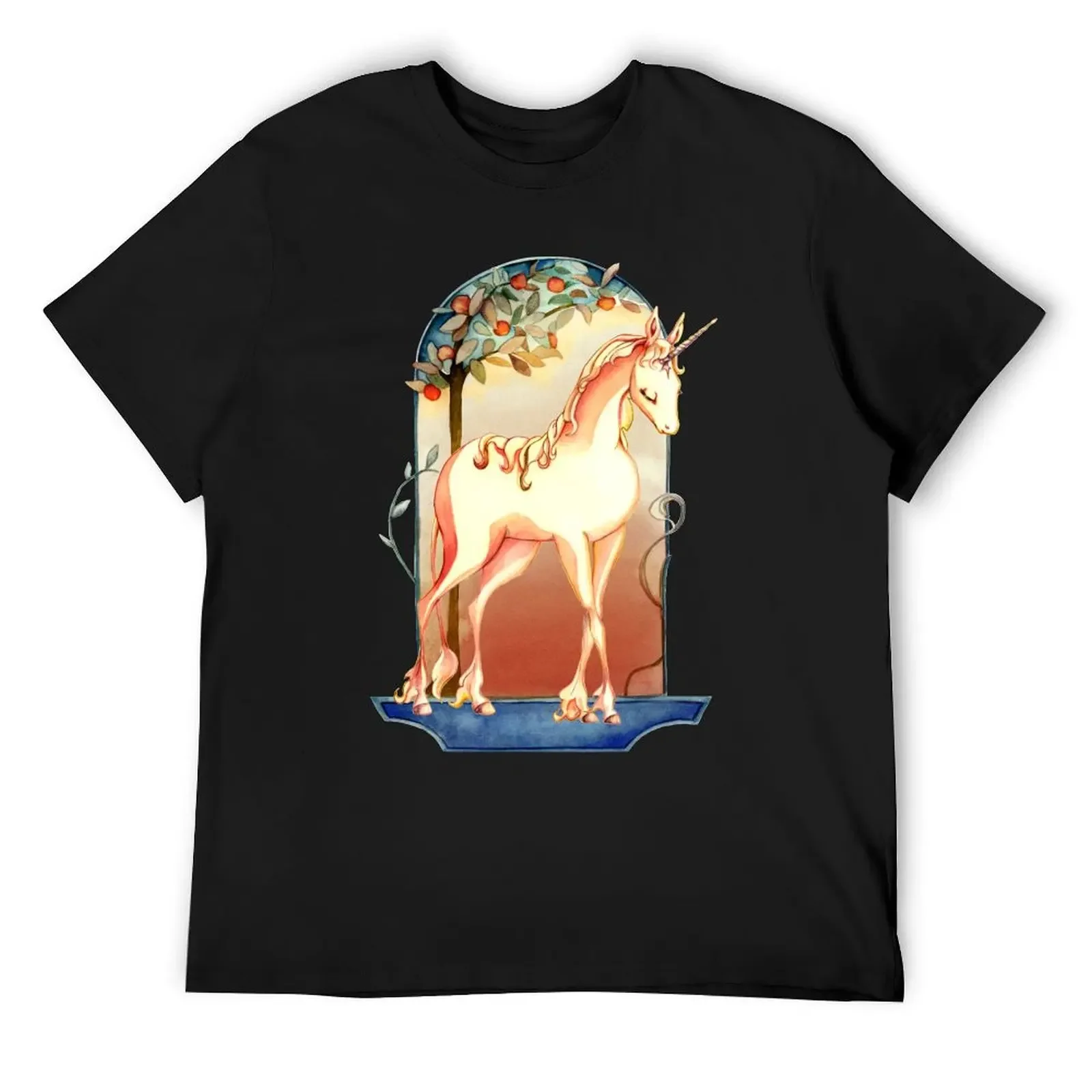 The Last Unicorn Under A Sunlit Tree T-Shirt cheap stuff blacks shirts graphic korean fashion mens tall t shirts