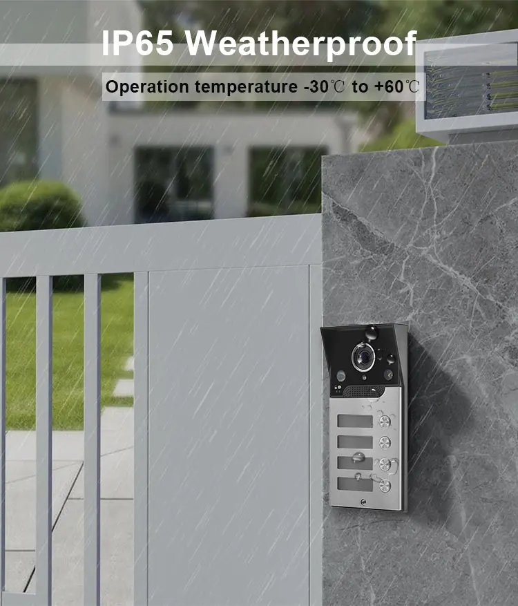 Tuya 2/3/4 AHD 1080P Apartamentos Home Video Intercom com câmera de controle de acesso Vídeo porteiro Monitor wi-fi de 7 polegadas