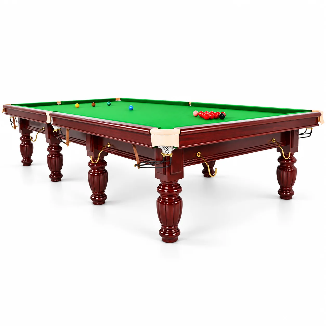2026 High Quality Professional Tournament 12ft Slate Steel Cushion English Style Snooker Pool Table for Salepromote sales