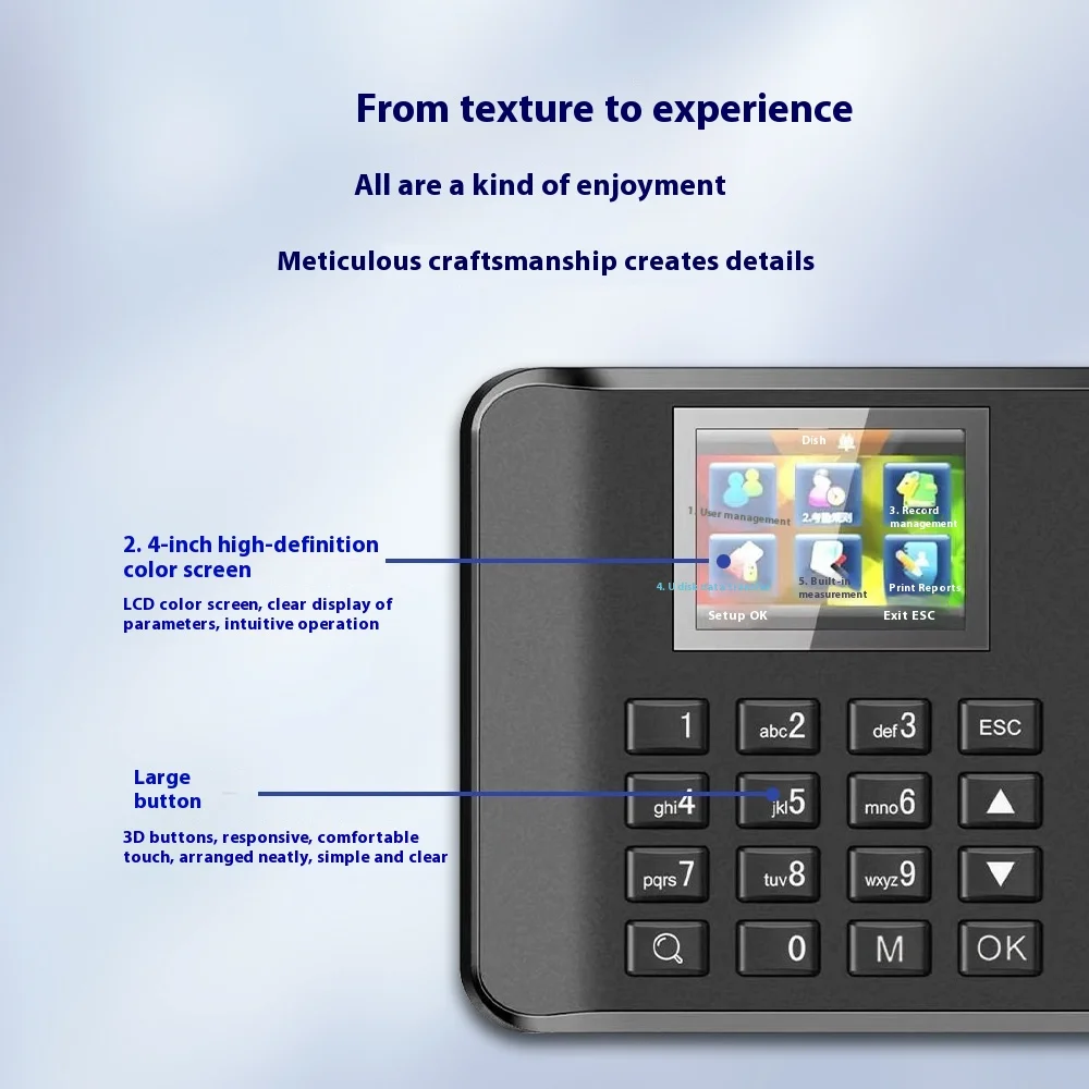 นาฬิกาในลายนิ้วมือ Self-discipline Work Attendance Machine ลงชื่อ Anti-punch Self-service Report นาฬิกาลายนิ้วมือในเครื่อง