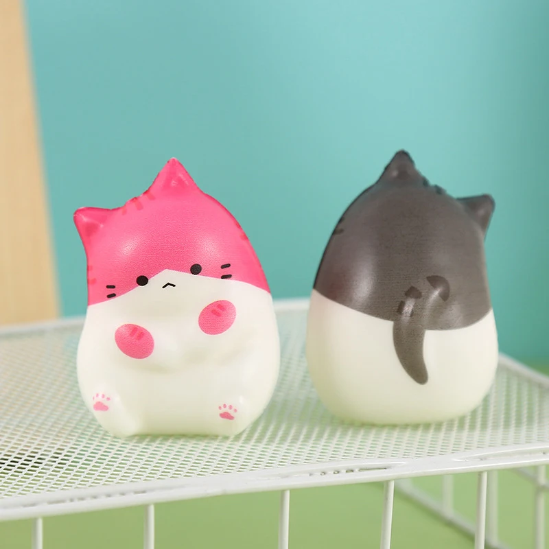 Cartoon Stress Relief Toy Rebound Cocoa Cat Adult Children Artifact Pinch Music Stress Relief Small Toy Cartoon Cute Animal