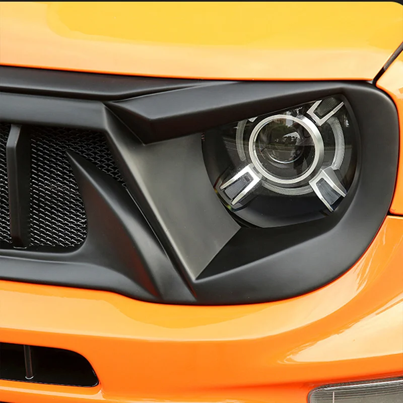 For Jeep Renegade 2019 20 21 22 23 Front Bumper Mesh Grille  Sport Racing Matt Glossy Black Carbon Exterior Upgrade Accessories - view 3
