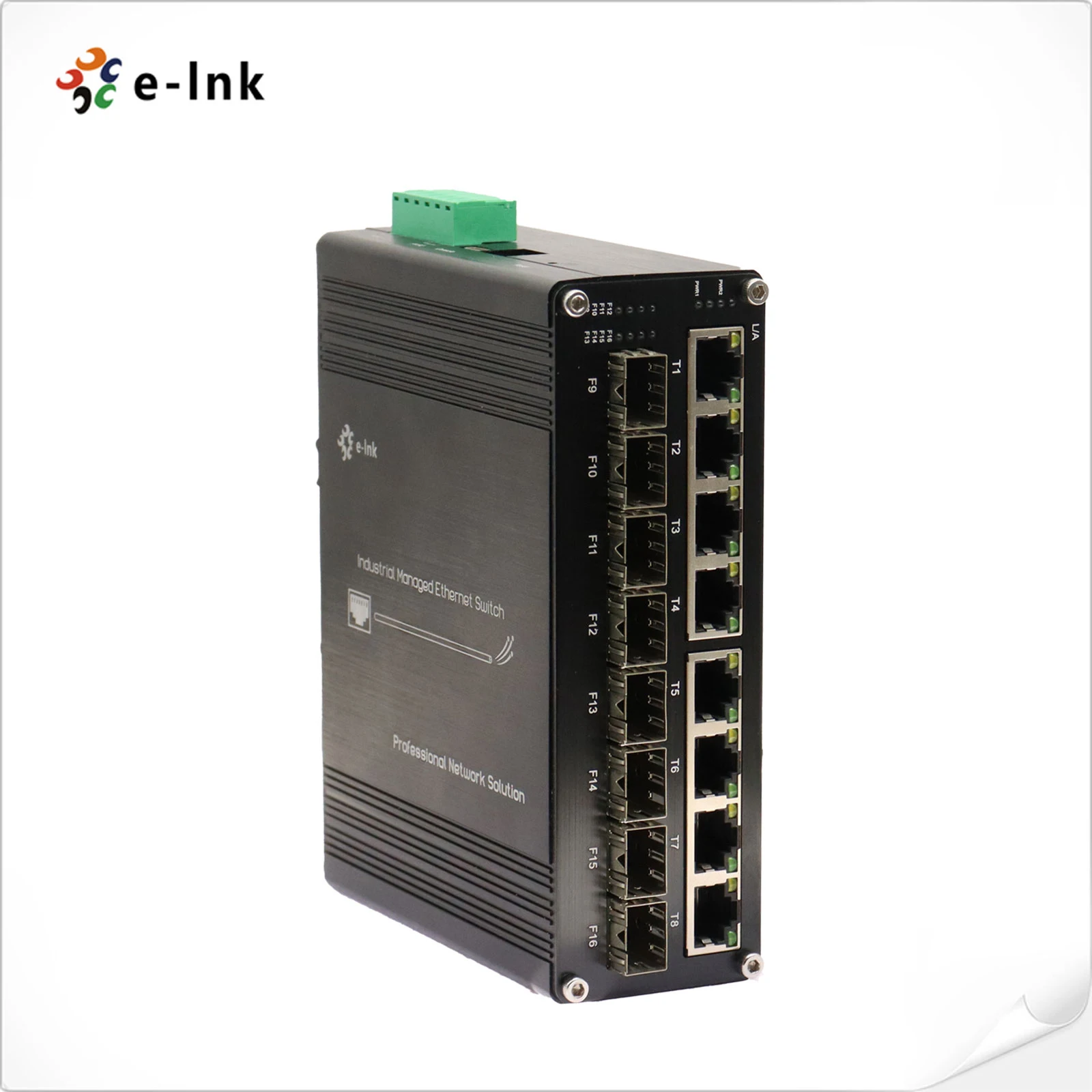 Lnk-Imc808GM Industrial L2+ Managed 16-Port Gigabit Ethernet and 8-Port SFP Switch