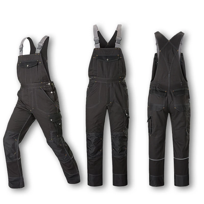 Welding Suit Working Bib Overalls Protective Working Jacket Men Workwear Tooling Uniform Mechanic Multi-pocket Cargo Pants S-5xl