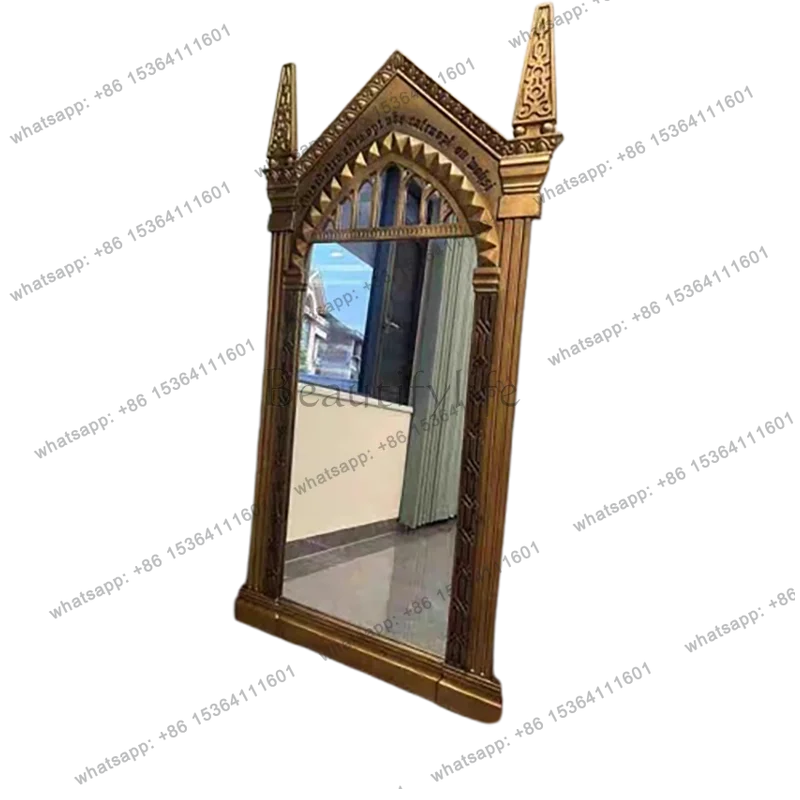XX.Gold Frame Designer Mirrors Luxury Nordic Oversize House Floor Art Mirrors Bedroom Full Body Espejos De Piso Room Decoration