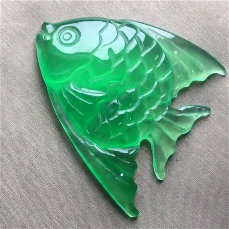 

Hot Selling Hand-carve Jade Fish Necklace Pendant Fashion Jewelry Accessories MenWomen Luck Gifts