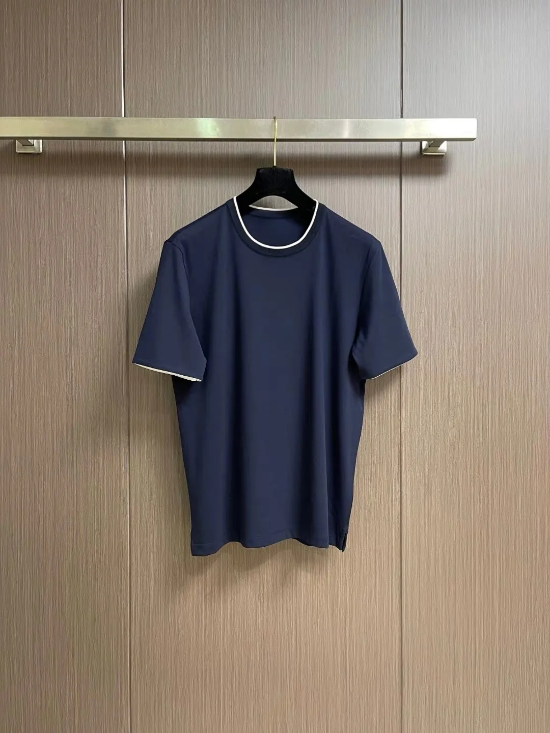 

Italian Vintage Style Men's Short Sleeve T-Shirt round Neck Modal Silk High Quality Summer Fashion Casual Comfortable Top