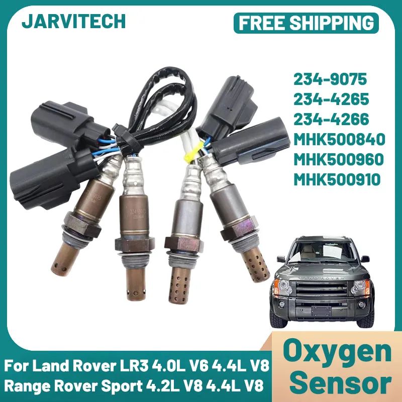 4Pcs NEW Upstream&Downstream O2 Oxygen Lambda Sensor For LAND ROVER LR3 RANGE ROVER SPORT 2005-2009 234-9075 234-4265 234-4266