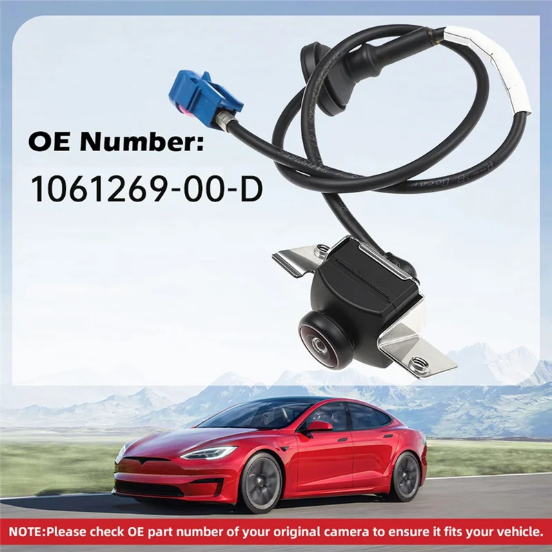 

Plain Car Rear View Camera Parking Assist Camera Reversing Camera 106126900D 1061269-00-D For Tesla Model S X 2017-2023