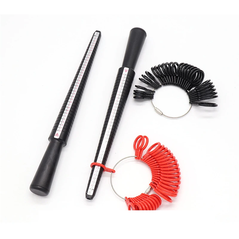 

Professional Jewelry Tools Ring Gauge Mandrel Stick Finger Ruler Ring Sizer Measuring US Size DIY Jewelry Size Sets Plastic