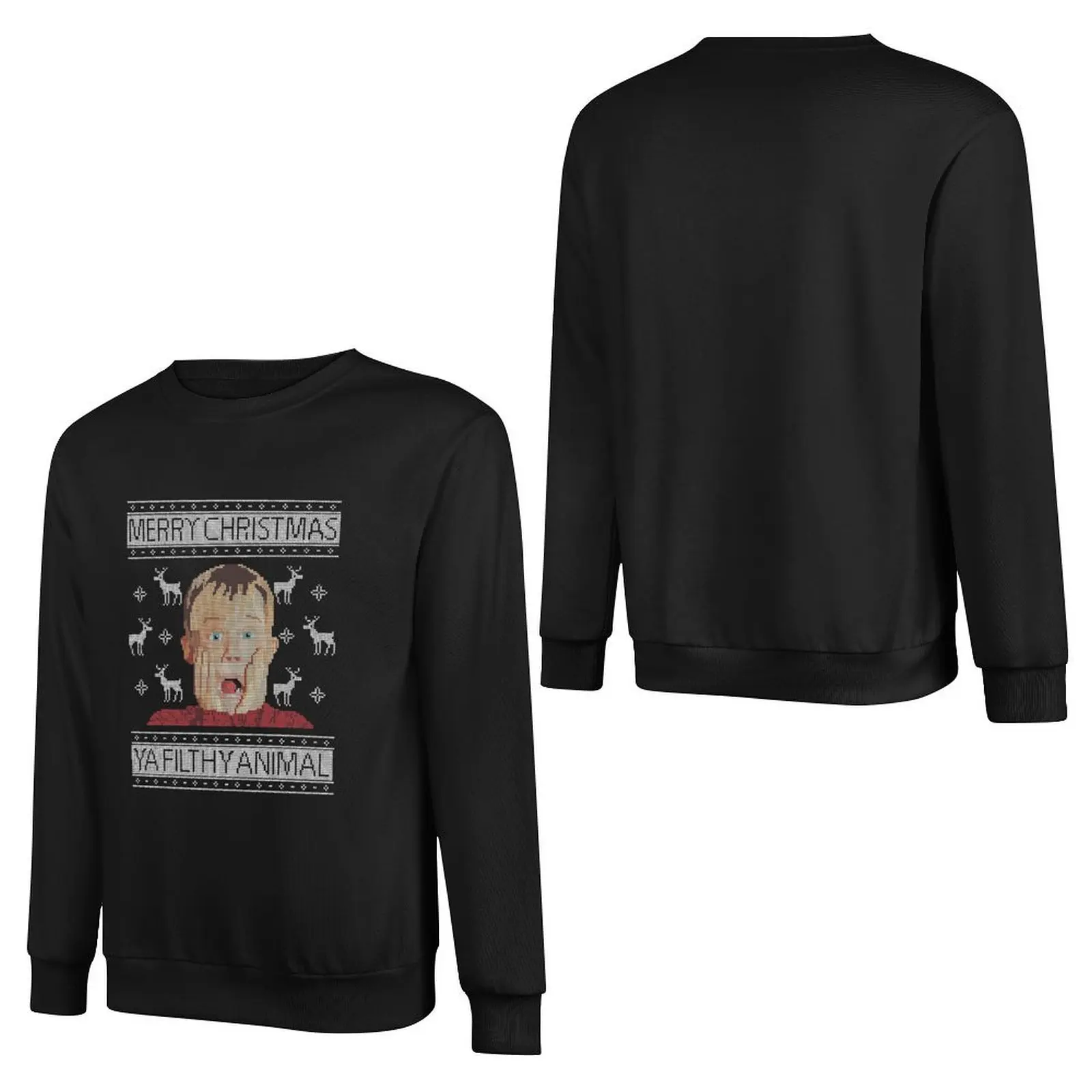 Christmas Home Alone Filthy Animals Knit Pullover Hoodie men's sweat-shirt set winter clothes graphic sweatshirts