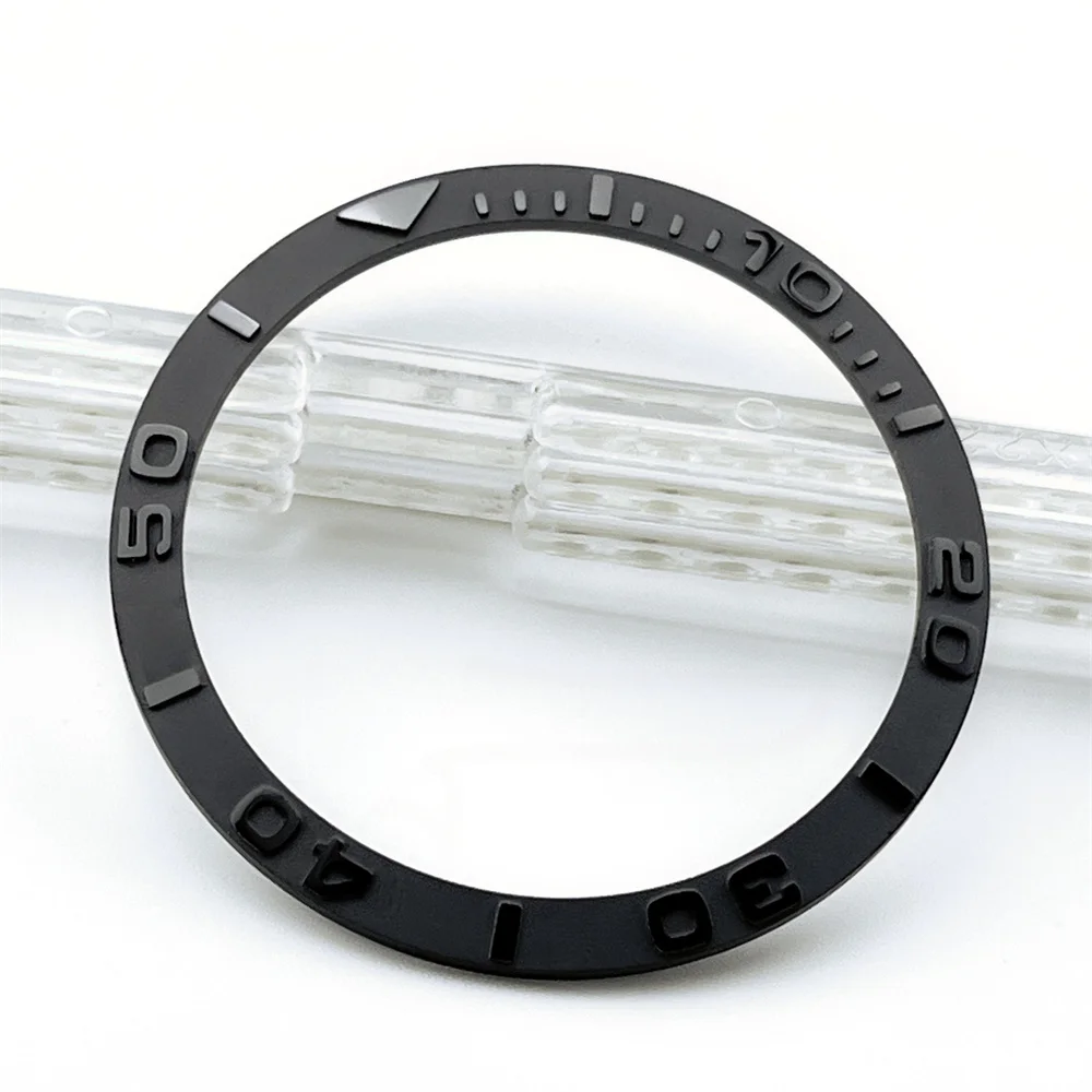 Anello cronometrato per yacht, lavorazione artigianale di precisione, anello in ceramica fantasma d'acqua, anello per orologio subacqueo, cassa dell'orologio NH35, anello a forma convessa, 38
