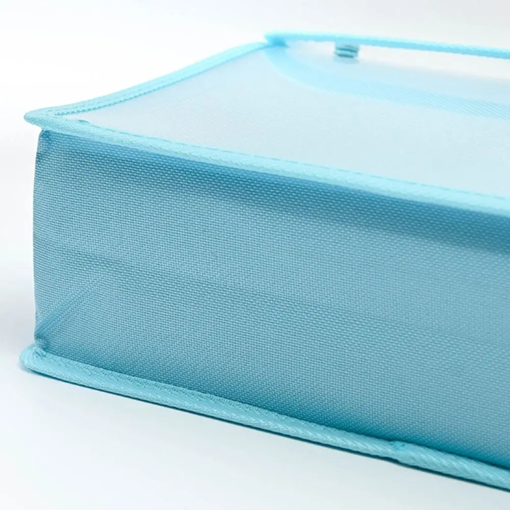 Multifunctional Test Paper Storage Bag Button Function Large Capacity Student Tote Bag Handheld Dustproof Stationery Organizer