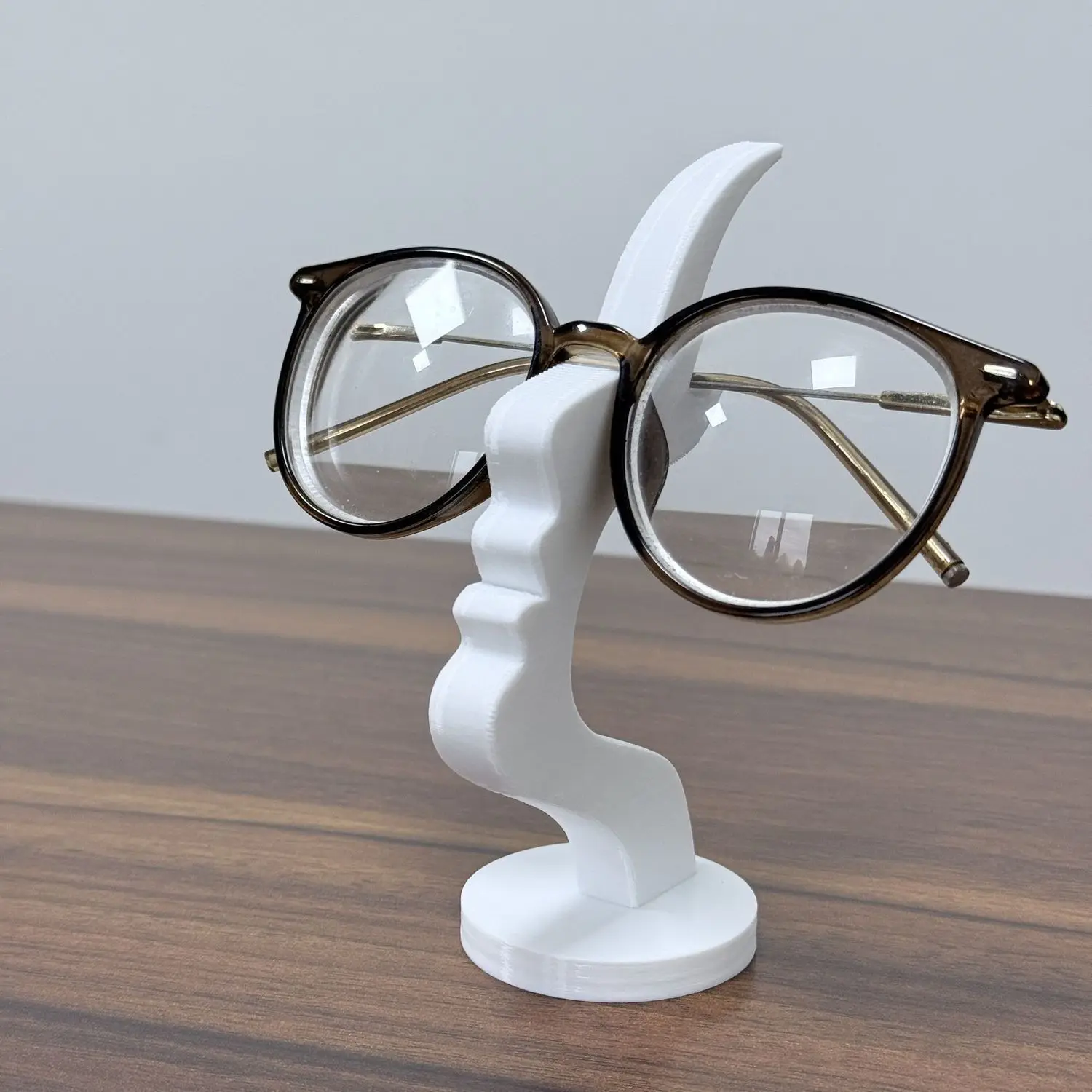 Minimalist Human Profile Eyeglass Holder 3D Printed Side Face Stand for Glasses Fun Practical Desk Line Art Decor Ornament