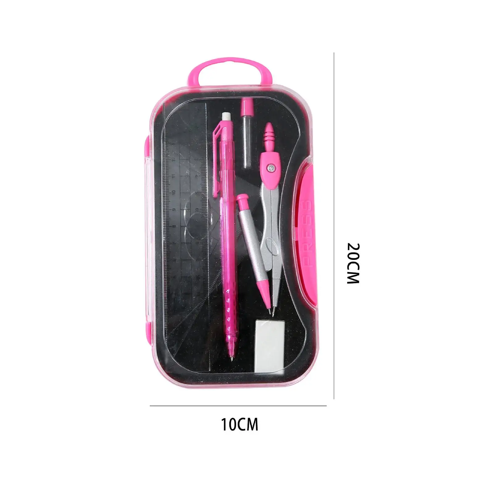 Math Geometry Set Maths Set Compass Set Eraser Triangle Ruler Durable Ruler Set Protractor for Supplies Mathematician Drawing