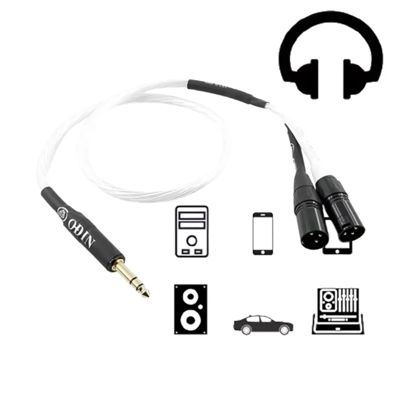 

Odin Reference XLR Adapter: Pure Silver 6.5mm TRS to Dual XLR M/F Shielded Cable​