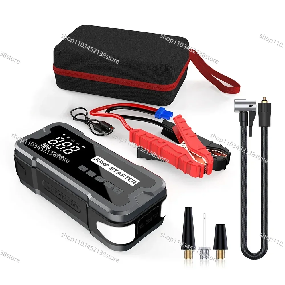 

4000A Portable Car Jump Starter 24000mAh Power Bank 25 Cylinder Air Compressor Inflatable Pump