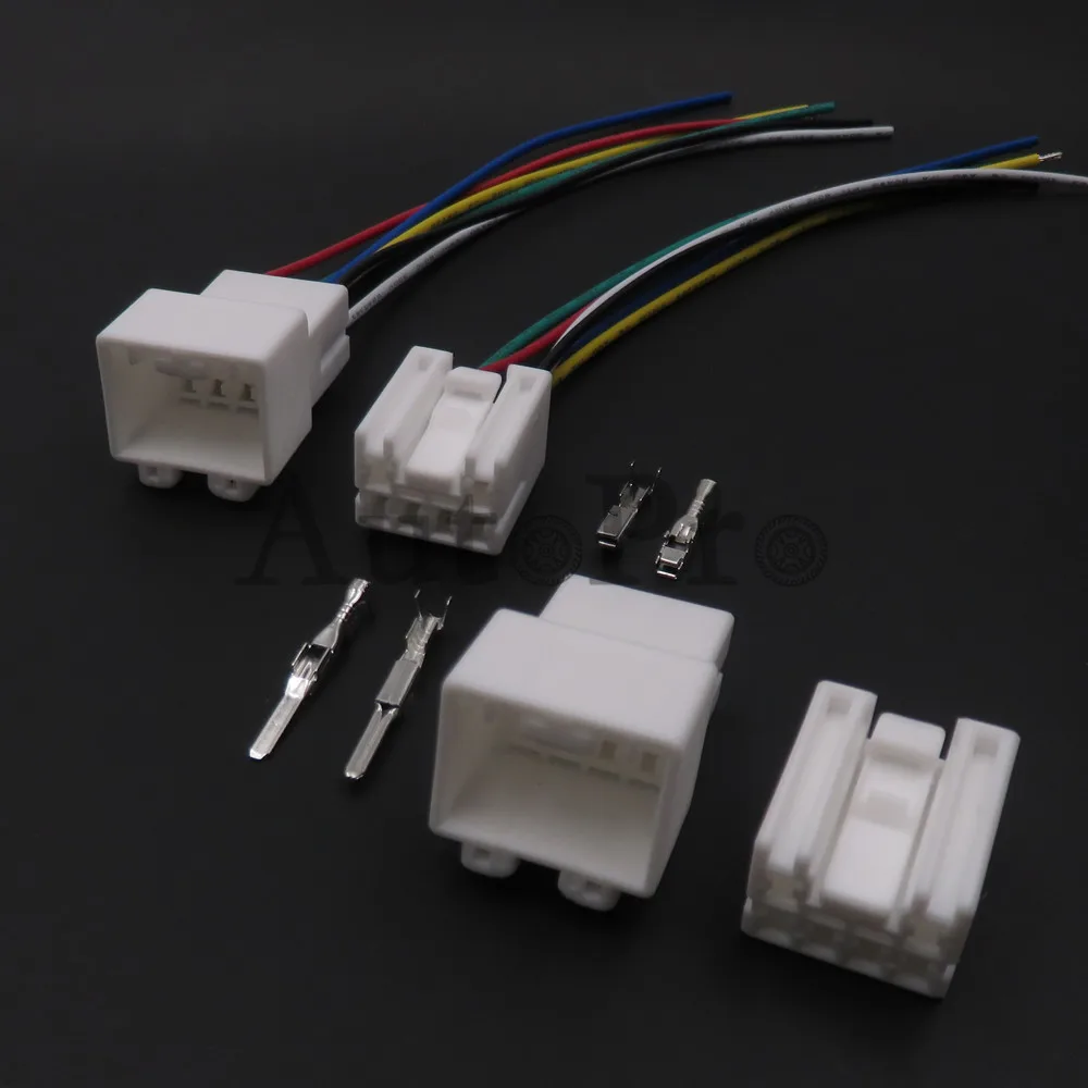 1 Set 6 Hole 2.2 Series Automobile Backup Light Wirie Connector AC Assembly Car Taillight Cable Socket 936271-1 936268-1