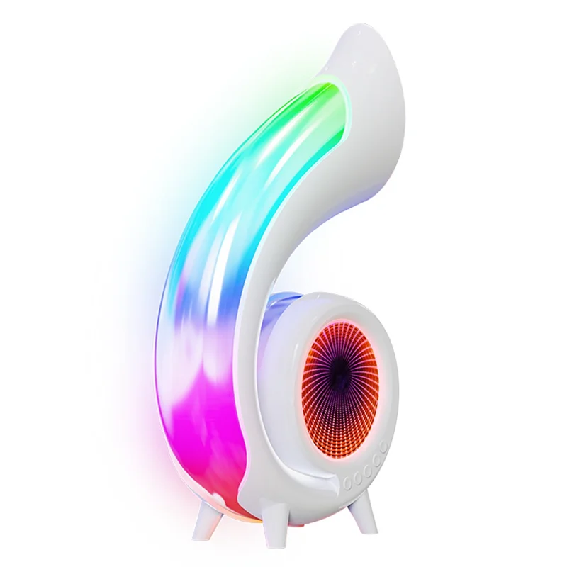 

【A56X】Mini Conch Wireless Atmosphere Lamp Touch To Adjust Lighting RBG Desktop Lamp Wireless Bluetooth Speaker Alarm Clock