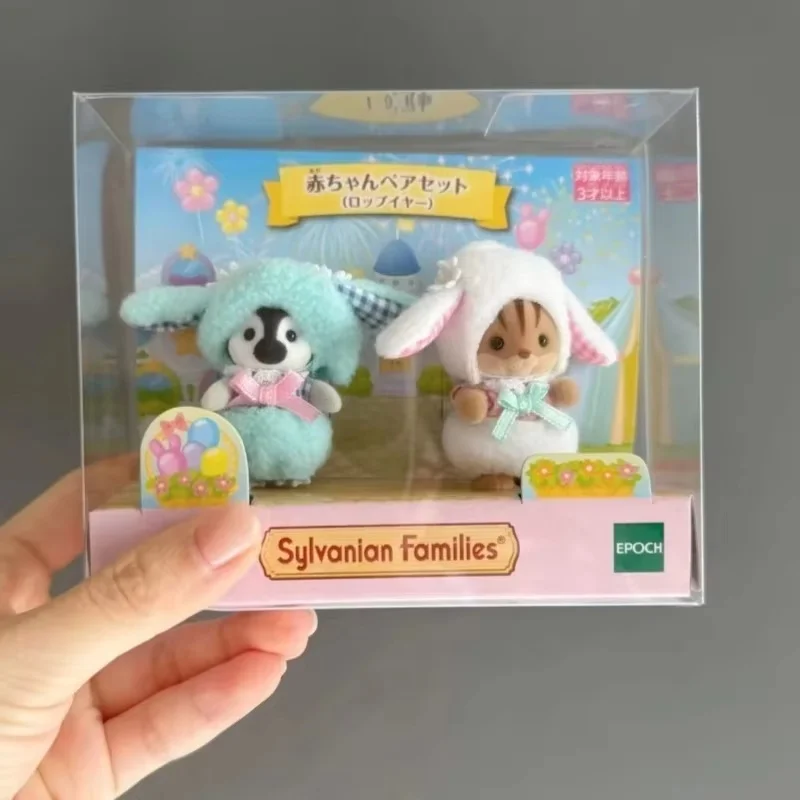 재고 있음 Sylvanian Families 귀 한 쌍의 좋은 친구 귀여운 소녀 장난감 액션 동물 피규어 방 장식품 Kawaii 장식 선물