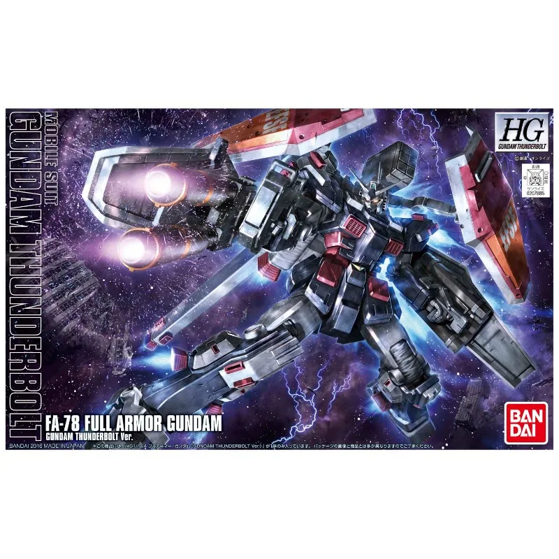 

In stock Bandai Genuine HG 1:144 FA-78 FULL ARMOR Gundam Anime Action Figure Assembly Model Toys Gifts