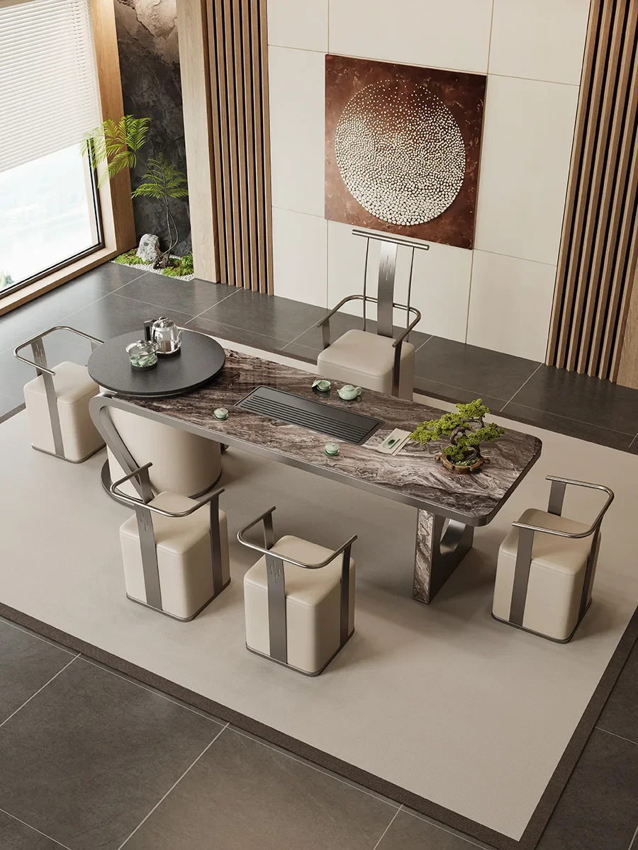 Light luxury modern high-end home office high-end tea table