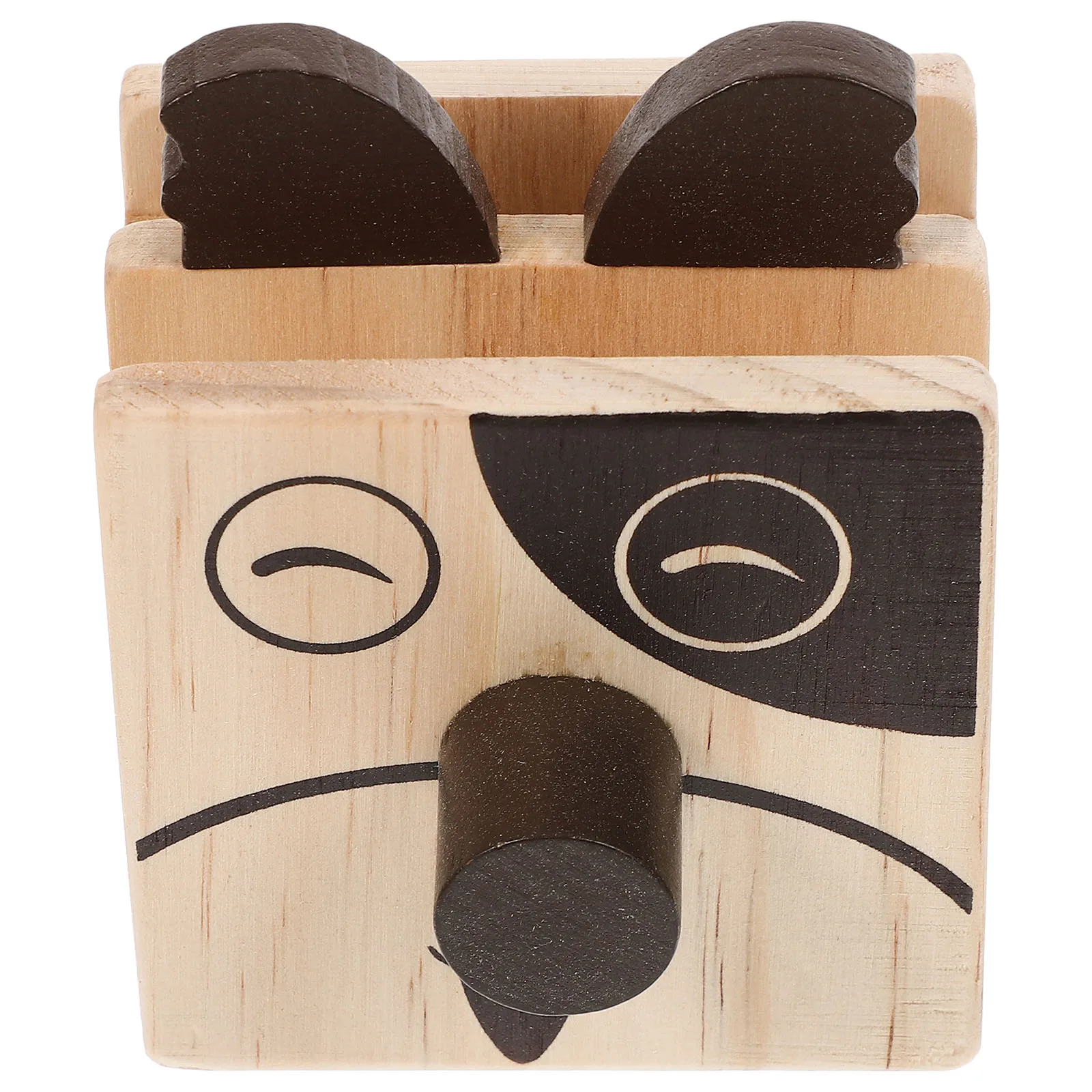 

Cartoon Wooden Pencil Holder 3 in 1 Desk ganizer Eyeglass Phone St Animal Shape Pen Rest Container Storage Box for Students